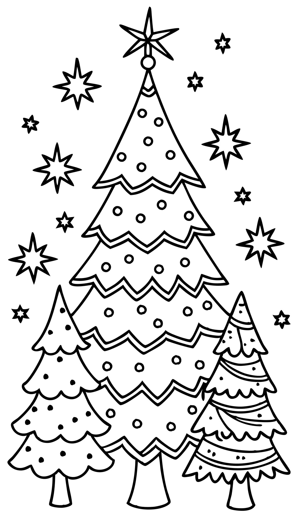 free printable coloring pages christmas trees